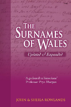 A picture of 'The Surnames of Wales' 
                              by John Rowlands, Sheila Rowlands
